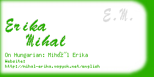 erika mihal business card